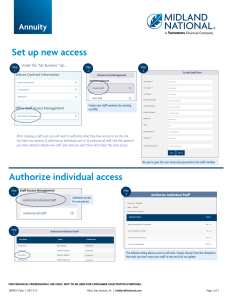 How to set up access
entitlement users