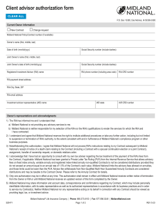 Client advisor authorization form